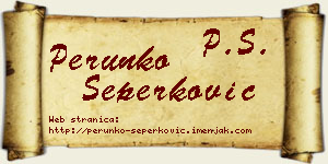 Perunko Šeperković vizit kartica